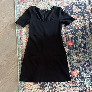 Abercrombie & Fitch Black Mini Dress with Pocket detail Size MT